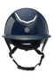 EQx Kylo Riding Helmet With Wide Peak - Navy Gloss/Navy Sparkly/Pewter - Front