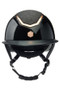 EQx Kylo Riding Helmet With Wide Peak - Black Gloss/Black Sparkly/Rose G - Front
