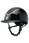 EQx Kylo Riding Helmet With Wide Peak - Black Gloss/Black Sparkly/Rose G - Side