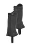 Premier Equine Childrens Loros Leather Half Chaps in Black- Front and Back