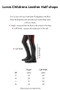 Premier Equine Childrens Loros Leather Half Chaps - Size Guide