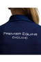 Premier Equine Ladies Team Polo in Navy - back branding