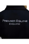 Premier Equine Ladies Team Polo in Black - back branding