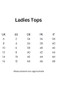 Premier Equine Ladies Team Polo - Size Guide