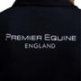Premier Equine Ladies Team Polo in Black - back branding