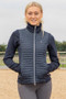 Premier Equine Ladies Elena Hybrid Technical Riding Jacket in Navy - front lifestyle