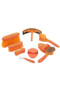 Premier Equine Soft-Touch 9 piece Grooming Kit Set in Orange/Amber - set