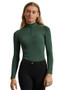 Premier Equine Ladies Ombretta Technical Riding Top in Green - front