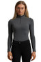 Premier Equine Ladies Ombretta Technical Riding Top in Anthracite Grey - front