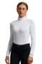 Premier Equine Ladies Ombretta Technical Riding Top in White - front