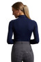 Premier Equine Ladies Ombretta Technical Riding Top in Navy - back