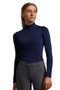 Premier Equine Ladies Ombretta Technical Riding Top in Navy - front