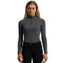 Premier Equine Ladies Ombretta Technical Riding Top in Anthracite Grey - front