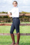 Premier Equine Ladies Delta Full Seat Gel Riding Breeches in Navy - front lifestyle