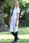 Premier Equine Ladies Delta Full Seat Gel Riding Breeches in White - front lifestyle