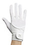 Premier Equine Ladies Competition Presa Mesh Riding Gloves in White - front