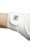 Premier Equine Ladies Competition Presa Mesh Riding Gloves in White - branding