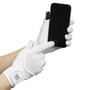 Premier Equine Ladies Competition Presa Mesh Riding Gloves in White - touch screen finger