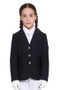 Premier Equine Childrens Hagen Competition Jacket in Black - front