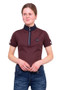 Premier Equine Childrens Mini Amia Top in Wine - front lifestyle