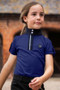 Premier Equine Childrens Mini Amia Top in Navy - front lifestyle