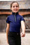 Premier Equine Childrens Mini Amia Top in Navy - front lifestyle
