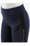 Premier Equine Childrens Astrid Pull-On Riding Tights in Navy - front branding