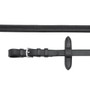Premier Equine Stefano Rubber Reins in Black - detail