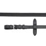 Premier Equine Stefano Rubber Reins in Black -  Detail