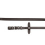 Premier Equine Stefano Rubber Reins in Dark Brown - detail