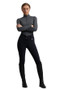 Premier Equine Ladies Sophia Full Seat Gel High Waist Riding Breeches in Black - front