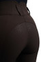 Premier Equine Ladies Sophia Full Seat Gel High Waist Riding Breeches in Brown - back grip