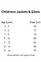 Premier Equine Childrens Arion Riding Jacket Size Guide