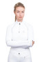 Coldstream Ladies Lennel Base Layer in White/Light Grey - front