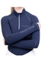 Coldstream Ladies Lennel Base Layer in Navy/Grey - front close detail