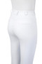 Coldstream Ladies Eckford Crystal Breeches in White - back/side