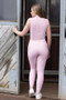 Coldstream Ladies Cranshaws Sleeveless Base Layer in Blush Pink - Lifestyle back