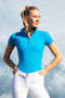 Coldstream Ladies Midlem Short Sleeve Base Layer in Blue - Lifestyle