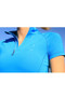 Coldstream Ladies Midlem Short Sleeve Base Layer in Blue - Lifestyle chest detail