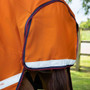 Premier Equine Buster Hardy Turnout Rug with Half Neck 200g in Burnt Orange - tail flap