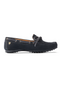 Moretta Sofia Moccasins in Navy - Outer Side