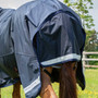Premier Equine Buster Storm Combo Turnout Rug with Classic Neck Cover 90g in Navy - tail flap