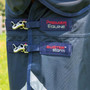 Premier Equine Buster Storm Combo Turnout Rug with Classic Neck Cover 90g in Navy - front clips