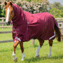 Premier Equine Buster Storm Combo Turnout Rug with Classic Neck Cover 90g in Burgundy - lifestyle