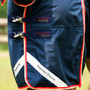 Premier Equine Buster Storm Combo Turnout Rug with Snug-Fit Neck Cover 200g in Navy - chest clips