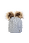 HyEquestrian Morzine Childrens Bobble Hat in Grey