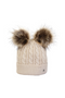 HyEquestrian Morzine Childrens Bobble Hat in Beige