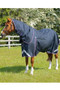 Premier Equine Buster Turnout Rug with Classic Neck 70g in Navy - lifestyle with neck cover