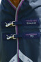 Premier Equine Buster Turnout Rug with Classic Neck 70g in Navy - chest clips
