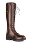 Moretta Teramo Lace Boots - Dark Brown - Front
